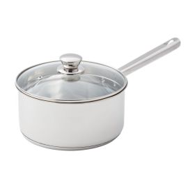 3 qt Induction Compatible Stainless Steel Saucepan with Lid