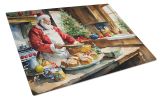 NEW Cookies with Santa Claus Weihnachtsmann Glass Cutting Board Decorative Tempered Glass Kitchen Cutting and Serving Board Large Size Chopping Board