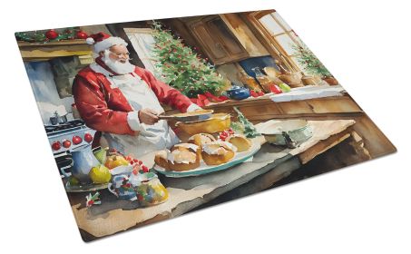 NEW Cookies with Santa Claus Weihnachtsmann Glass Cutting Board Decorative Tempered Glass Kitchen Cutting and Serving Board Large Size Chopping Board