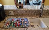 Christmas Nutcrackers Dish Drying Mat Absorbent Dish Drying Mat Pad for Kitchen Counter Dish Drainer Mat for Countertop, 14 x 21", Multicolor