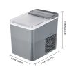 Portable Countertop Ice Maker, 26 lbs Per Day, Compact Ice Machine with Quick Ice Cycles, No Plumbing Required, Grey