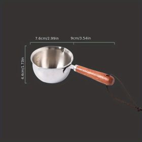 1pc; Melting Pot; Stainless Steel Double Spouts Pot; For Melting Chocolate; Warming Oil; And More; Mini Stuff; Kitchen Gadgets; Home Kitchen Item (Items: Melting Pot, size: 120ml Small)