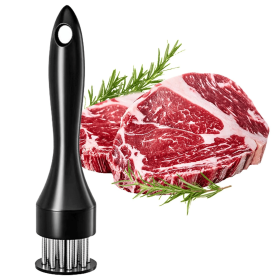 Stainless Steel Beaf Steak Mallet Meat Tenderizer Hammer 21 Pin Hand Press Tool (Quantity: 1 pc)